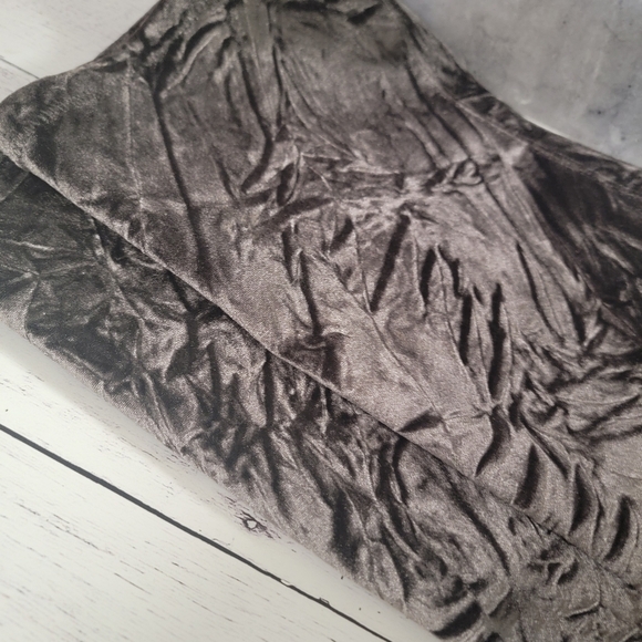 Brenda Zaro, Grey Crushed Velvet Suede, OTK Boot, Size 40 (81/2-9) - Picture 6 of 6